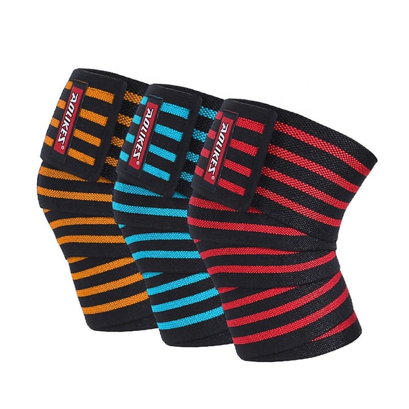 Hf99bab99b7164daf9ca3da9be437c65 Weightlifting Knee Wraps (Pair) – Knee Support for Strength Training - Image 1