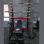 Commercial Squat Rack with Adjustable Bench – Heavy Duty Gym Equipment