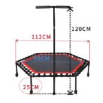 Fitness Hexagon Trampoline with Handle – Indoor Exercise Rebounder - Image 2
