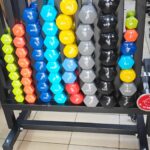 Aerobic dumbbells rack