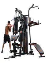 Multi Functional 3 Station multi gym With Punching Bag - Image 4