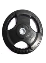 Rubber Coated Standard Weight Plate (Tri-Grip) - Image 3