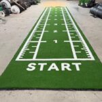 Artificial marked turf gym grass