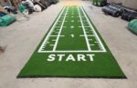 Artificial marked turf gym grass