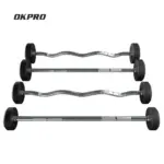 Rubber Fixed Barbells (Straight & Curl) - Image 2